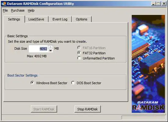 Installation et configuration de Data Ramdrive 