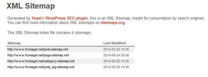 Les sitemap de Yoast